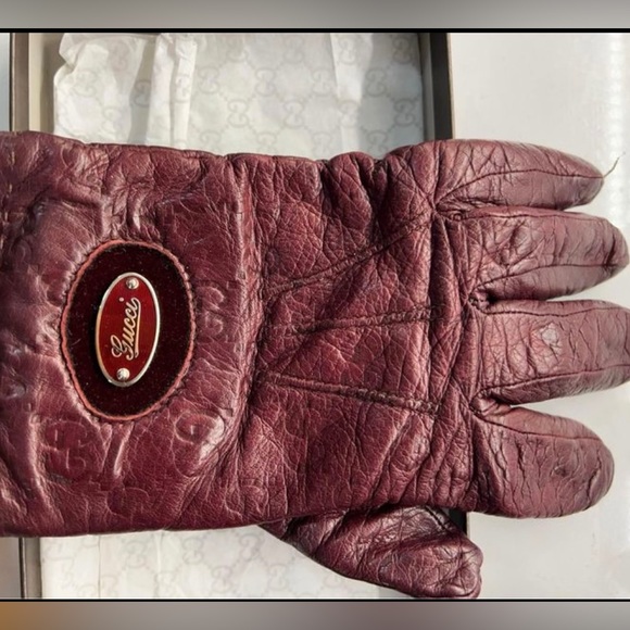 Burgundy Gucci gloves - Picture 8 of 8